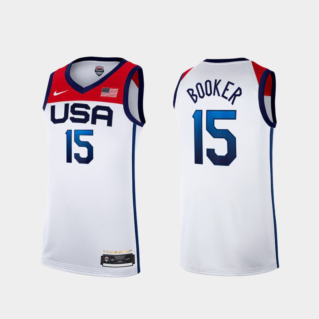 2021 Olympic USA #15 Booker White Nike NBA Jerseys